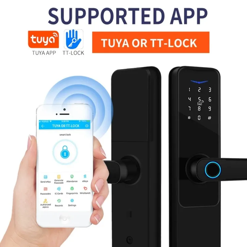 Factory Price Tuya Wifi Electronic Door Smar Lock Keyless Smart Biometric Fingerprint Security Digital Door Lock