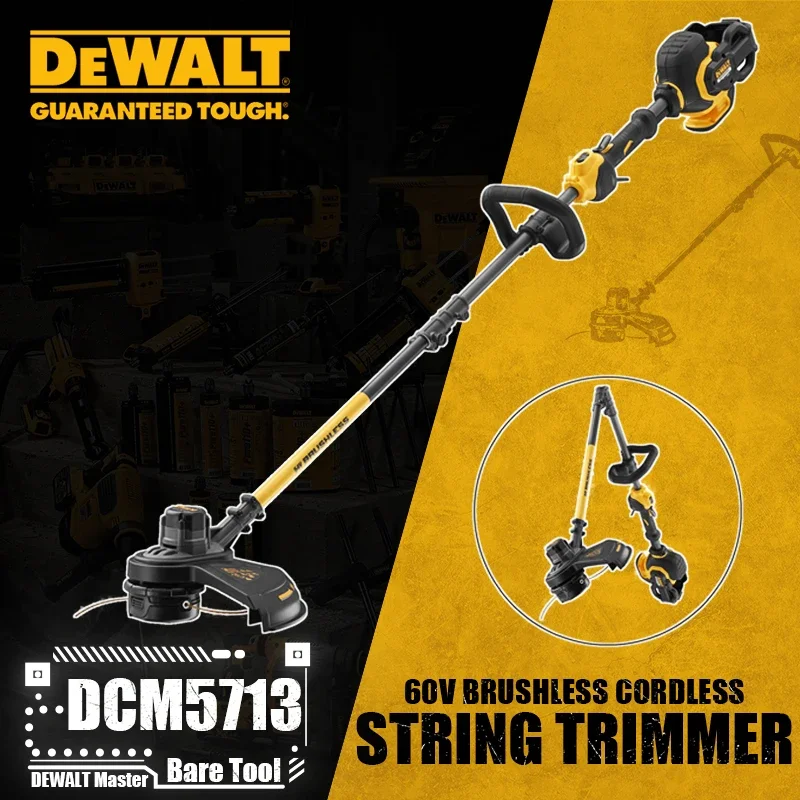 DEWALT DCM5713 FLEXVOLT бесщеточный беспроводной триммер для струн (разделенный вал), 60 в, литиевые электроинструменты, неизолированный инструмент