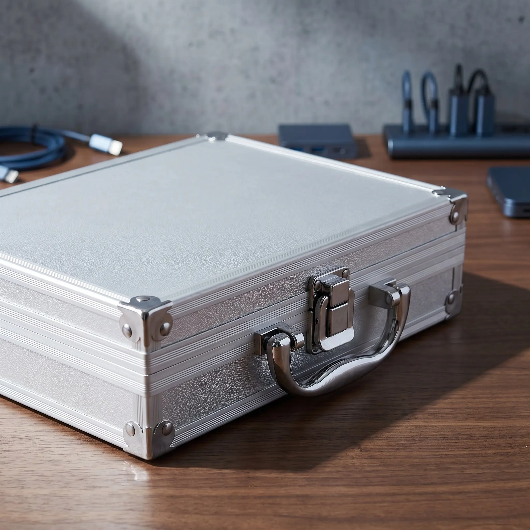 Aluminium Alloy Toolbox Portable Small Capacity Tool Box Lightweight Handheld Storage Case Secure Lock Multi-Functional Tool