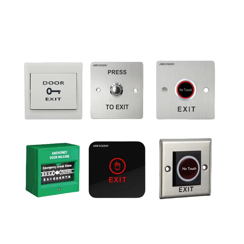 

Hikvision Водонепроницаемая металлическая кнопка выхода без сенсорной кнопки открывания двери