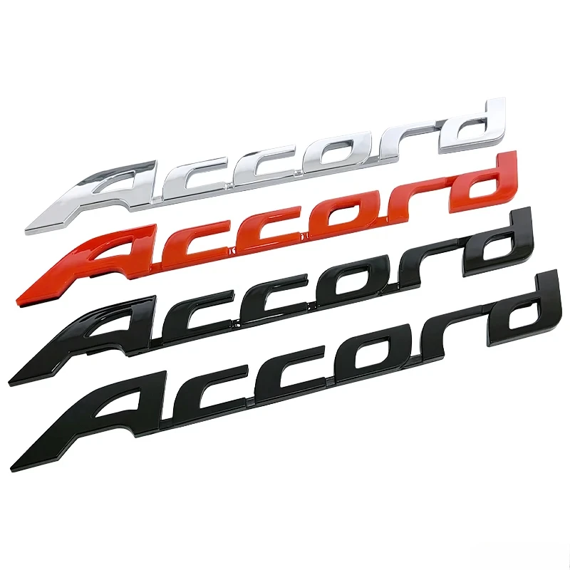 ABS Car Letter Emblem Badge Sticker for Honda Accord Logo Odyssey CRV Jazz Pilot Civic City Crosstour Rear Trunk Stickers Decals