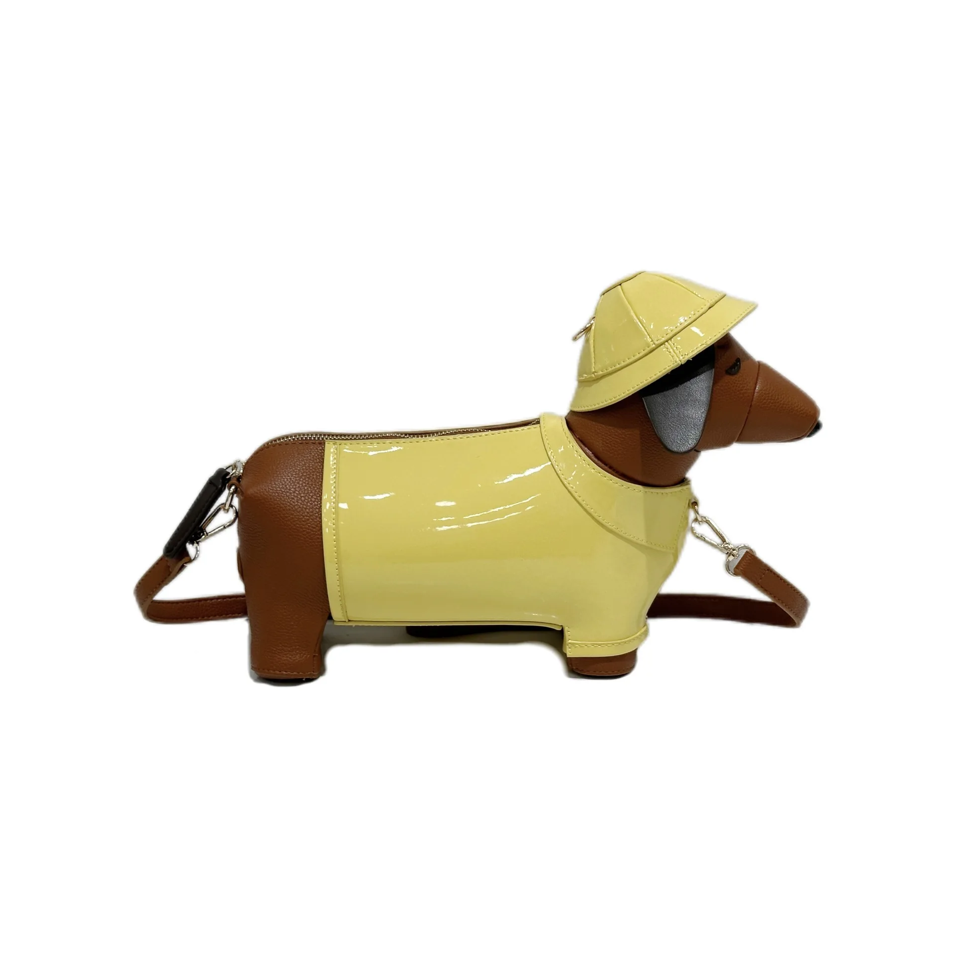Cute Dachshund Crossbody Bag - Women's PU Leather Shoulder Bag