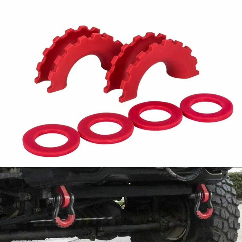 Towing Bars D-Ring Shackle Isolators with Washers for Standard 3/4 Inch Shackles Bumper Protect  3 Colors Car Accessories
