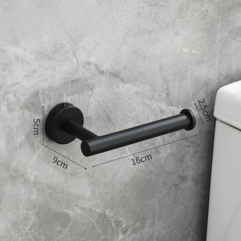 Roll Paper Holder Stainless Steel Punched Toilet Paper Holder Roll Paper Holder Tissue Holder Creative Toilet Paper Holder