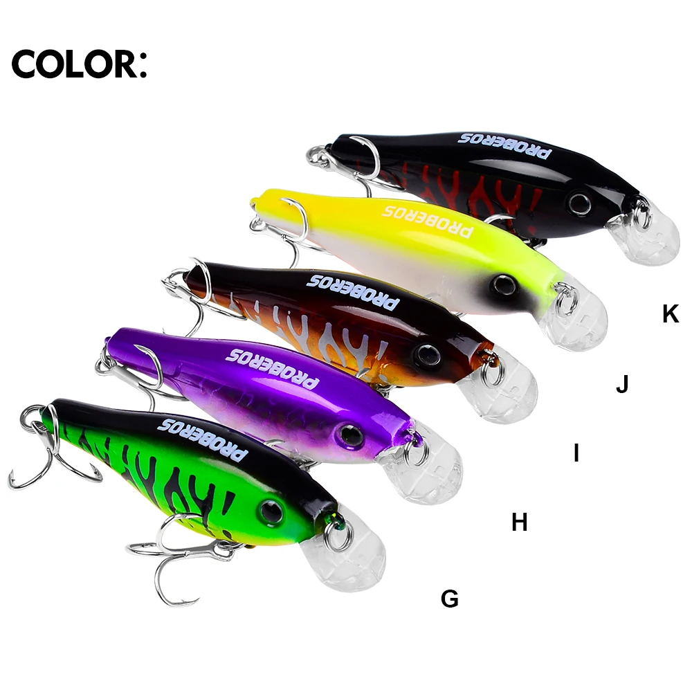 PROBEROS 1pc Simulation Floating Crankbait Fishing Lure, 11.5g Bionic Artificial Wobbler Bait, Fishing Accessories For Bass Pike