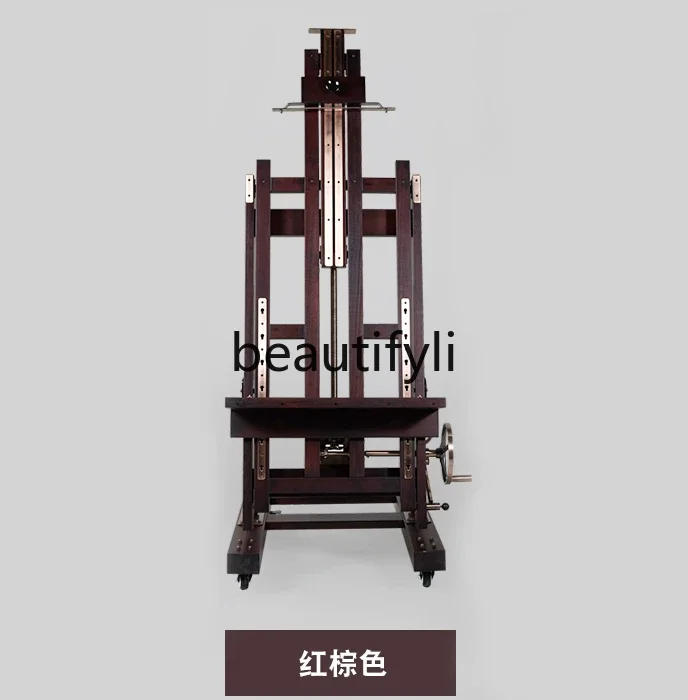 Large oil painting stand, wooden display stand, drawing board adjustment, flat and vertical dual-purpose