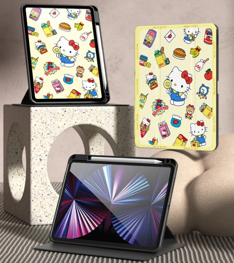 سانريو هالو كيتي لجهاز iPad حافظة آيباد كيس فوندا آيباد A16 10th 11th Gen حافظة تابلت Air 4 5 Pro 4 5 6 Mini 6 7 غطاء حماية