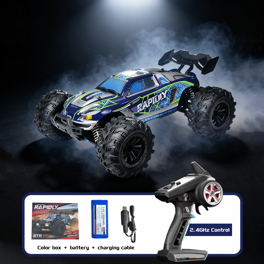 

16101 All Terrain 4WD RC Car 1:16 70+KM/H High Speed Car with Box 2.4G Remote Control Car Off-road Vehicle Toy for Children Gift