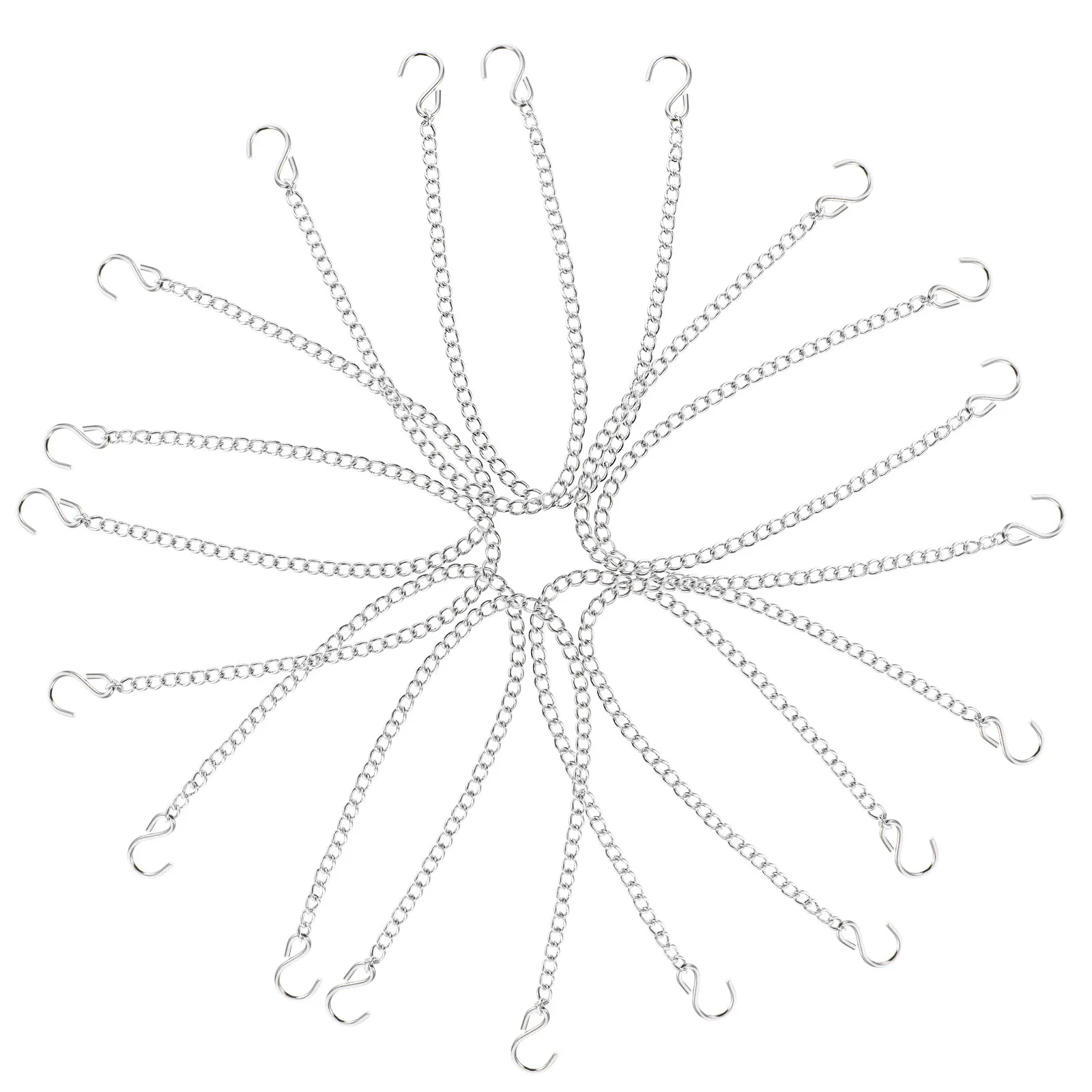 10Pcs Metal Hanging Chains Sturdy Hooks for Garden Plant Hangers Bird Feeders Posters Decorative Picture Hanging Chains