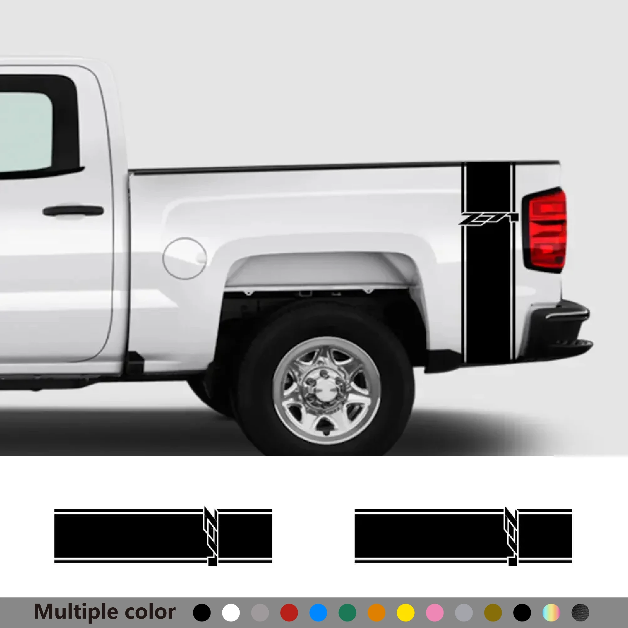 Pickup Rear Bed Side Stickers For Chevrolet Silverado 1500 2500 3500 Z71 Truck Graphic Decor Decals Car Cover Auto Accessories