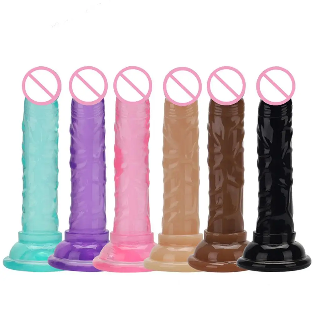 Realistic Dildo Anal Masturbator Sex Toys for Couples Crystal Jelly Dildo Suction Cup Penis Thrusting Dildo Phalos for Women Hot