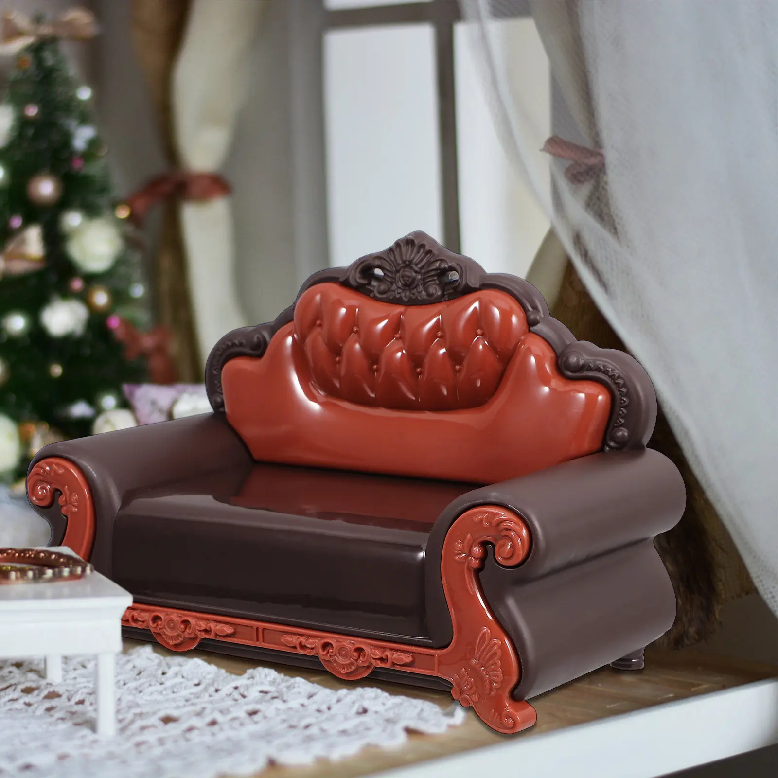 

Detailed Plastic Mini Sofa Chair Dollhouse Furniture Piece Suitable for Micro Scene Arrangement Mini Interior Design Accessories