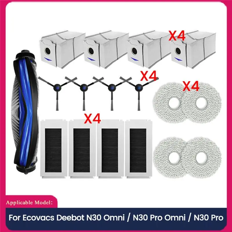 

Комплект аксессуаров YCOC для робота-пылесоса Ecovacs Debot N30 OMNI / N30 PRO OMNI: основная и боковые щетки, HEPA-фильтр, салфетка для влажной уборки, мешок для сбора пыли