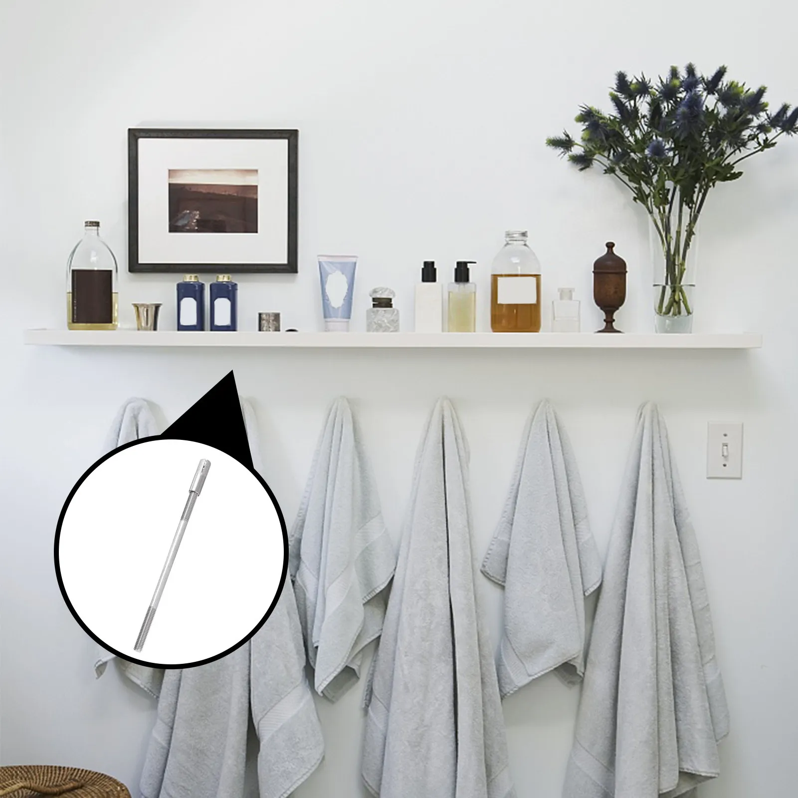 

1Set Invisible Wall Shelf Bracket Premium Stainless Steel Concealed Mounting Bracket for Wood Wall Dining Room Living Room