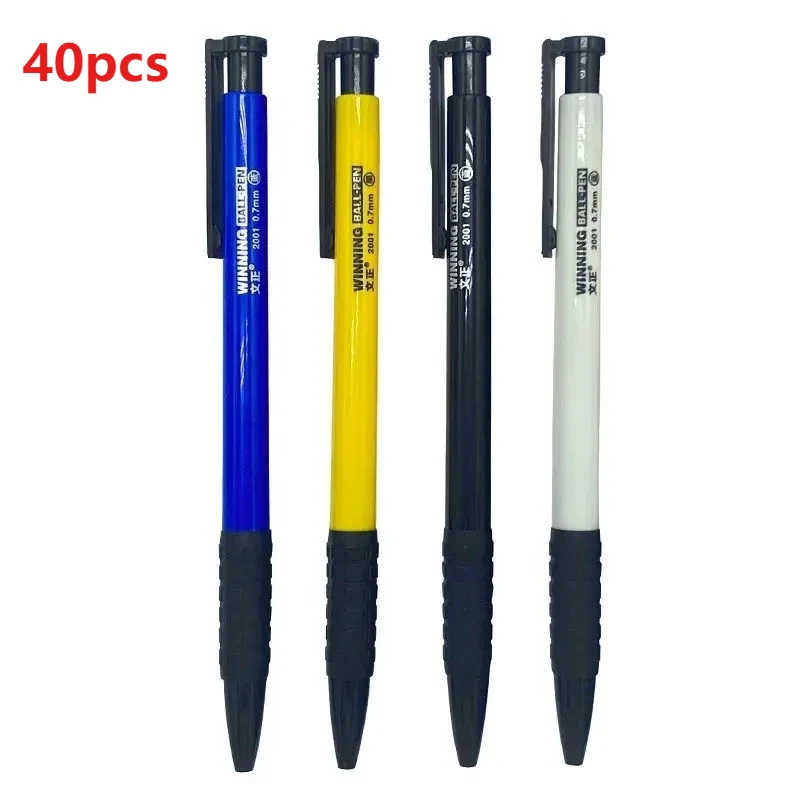 

40pcs Blue/Black Ballpoint Pens Office Supplies 0.7mm Cute Ballpoint Pens Long Lasting Smooth Writing School Supplies Stationery