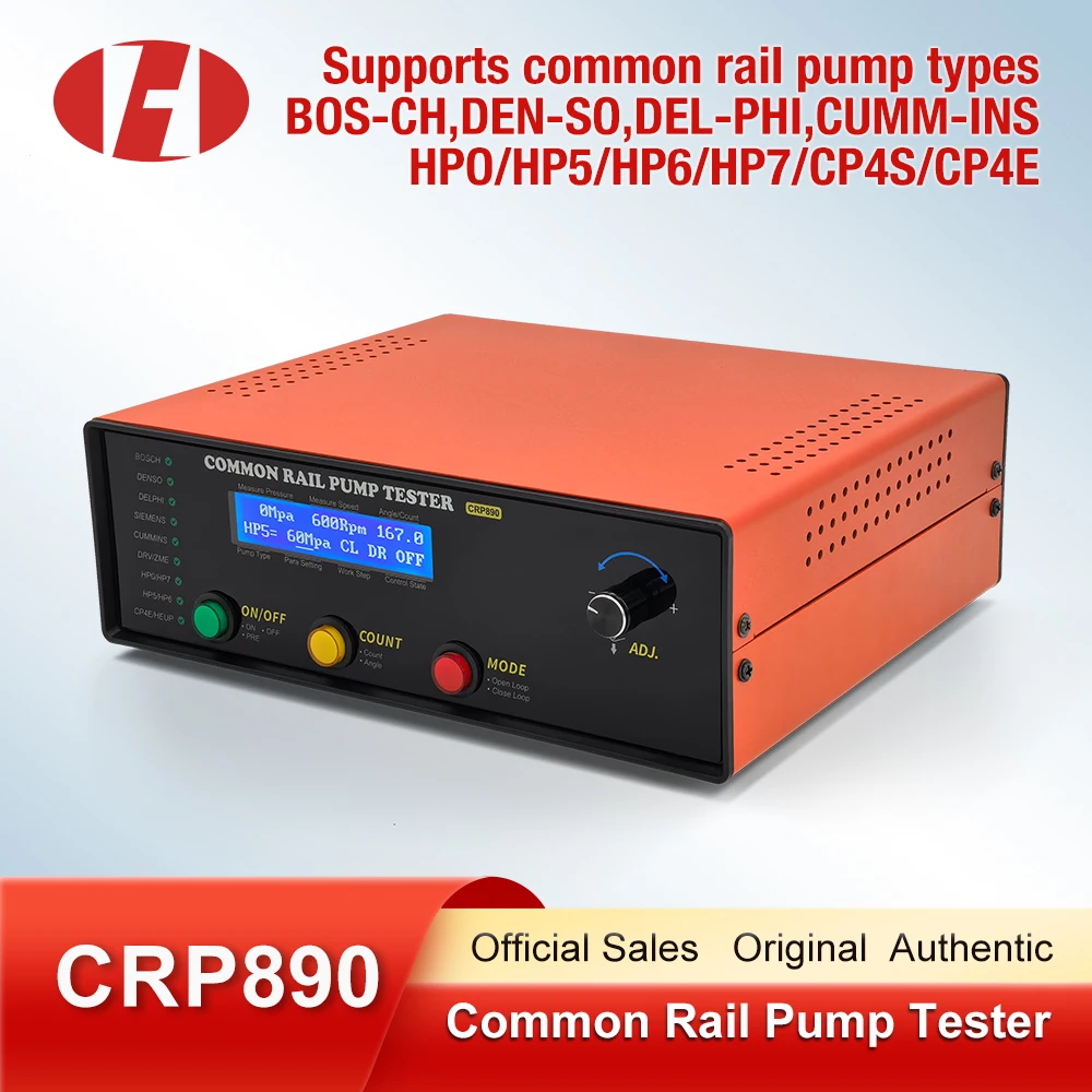 CRP890 Common Rail Pump Tester with DRV Open Closed Loop Count Angle Function For CP1 CP2 CP3 HP3 HP4 HP5 HP6 P4E HP7 HPO