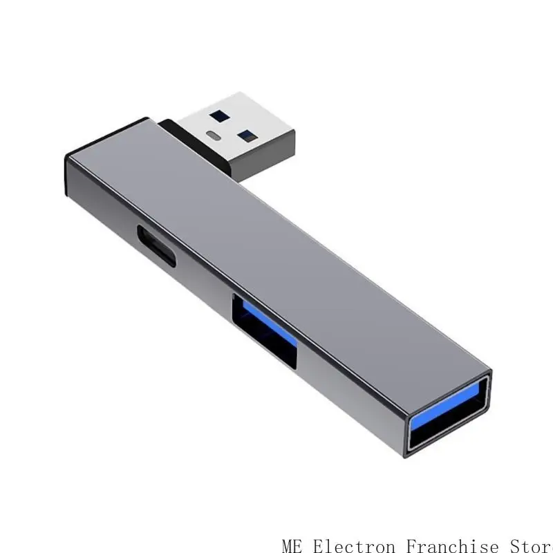 USB3.0, USB2.0port USB 타입 C+2USB 어댑터 USB 스플리터 5GBPS USB C 데이터 포트 480MBPS USB2.0
