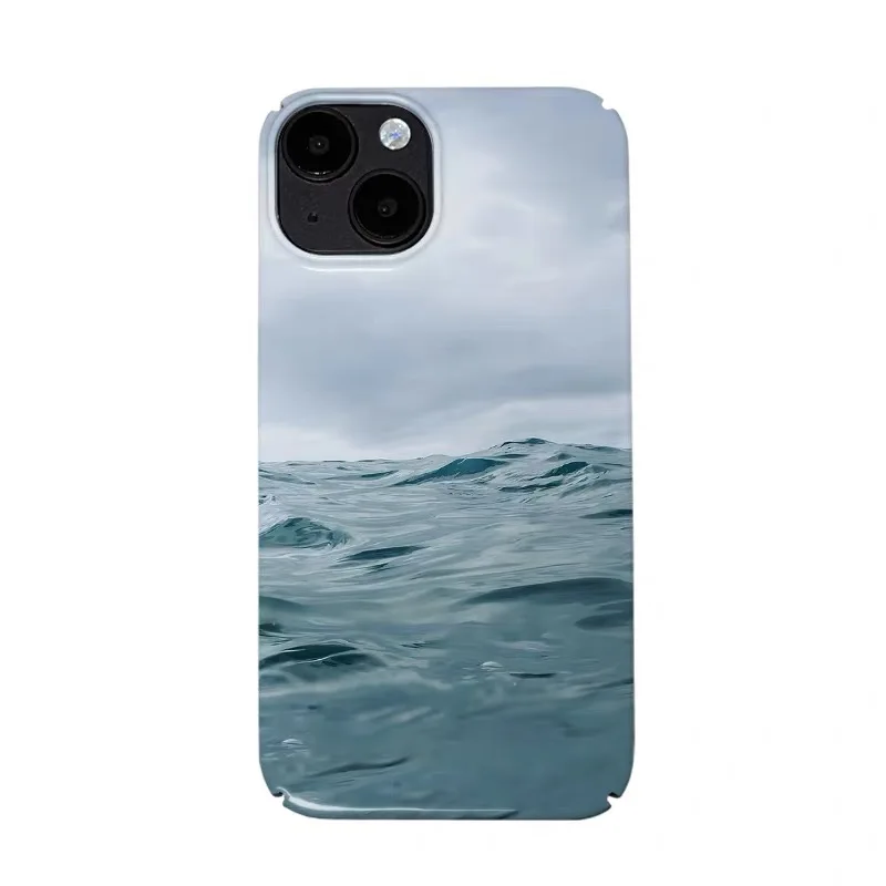 

Little Fresh Blue Green Seaside Art Phone Case for IPHONE 17 16E 15 PROMAX 14 Plus 13 12 MINI 11 PRO XR XS Acrylic Phone Cover