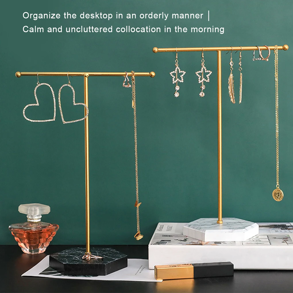 

Jewelry Display Holder T-shaped Home Bracelet Necklace Shelf Woman