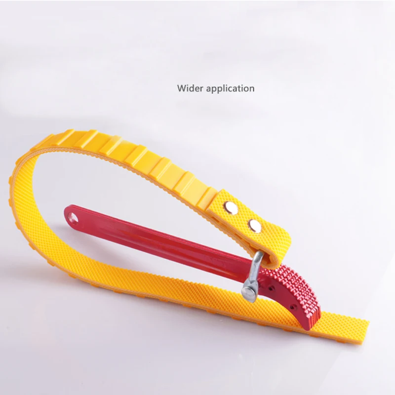 Multifunction Belt Wrench Belt Filter Red Yellow Repair Filter Chain Wear-resistant Durable Extended Adjustable Anti-skid Tools