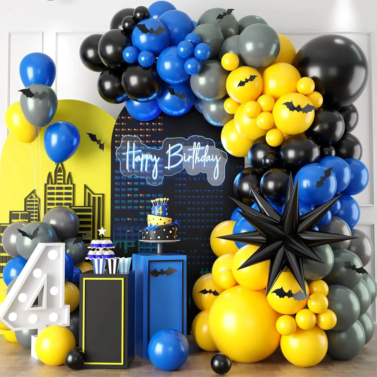 127Pcs Blue Balloon… - image