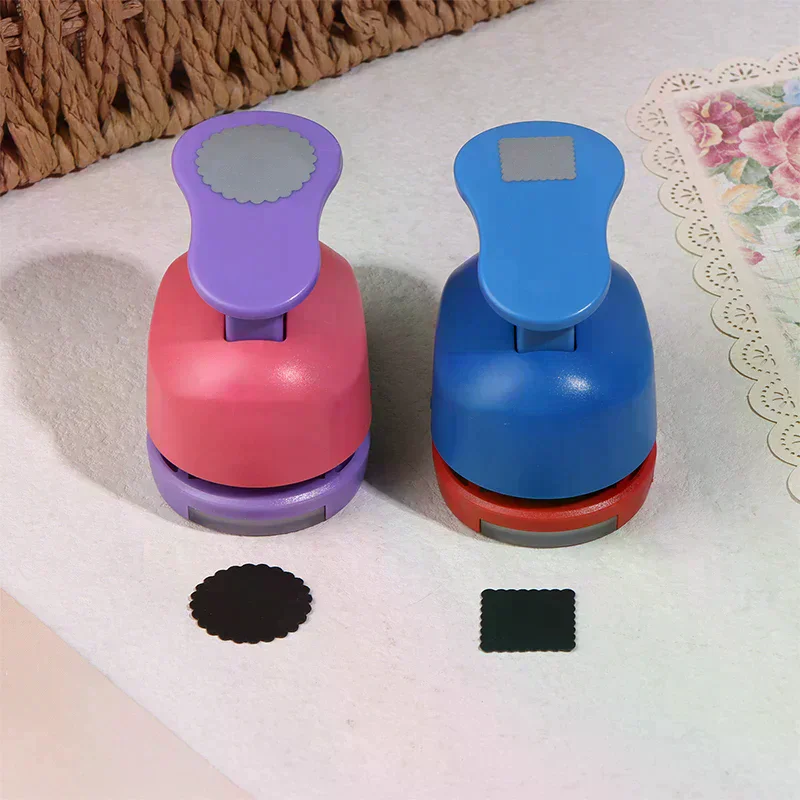 Stamp Border Stamp Shape Craft Punch Embossing Machine Round / Square Hole Punch Toothed Puncher Embosser DIY Tool