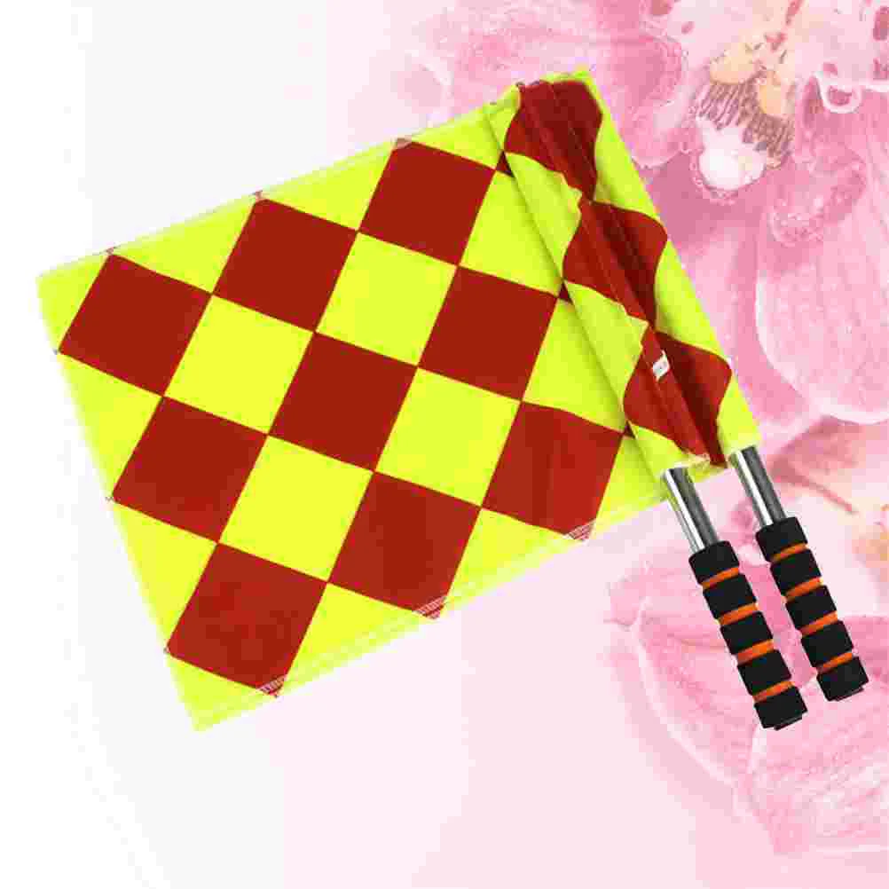 

2 Pcs Signal Flag Quarterback Towel Banner Flagging Pennant Football Referee Special Patrol Hand