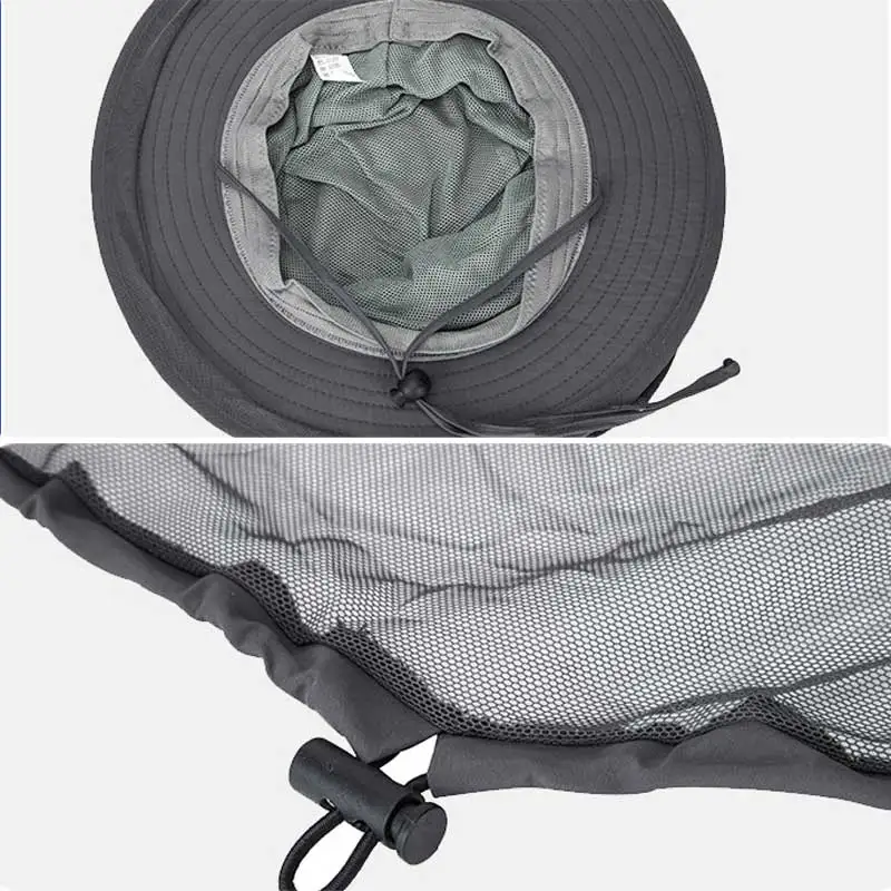 Unisex Anti Mosquito Insect Bucket Hat Summer Outdoor Jungle Farm Fishing Sun Hat Men Breathable Mesh Full Face Protection Net