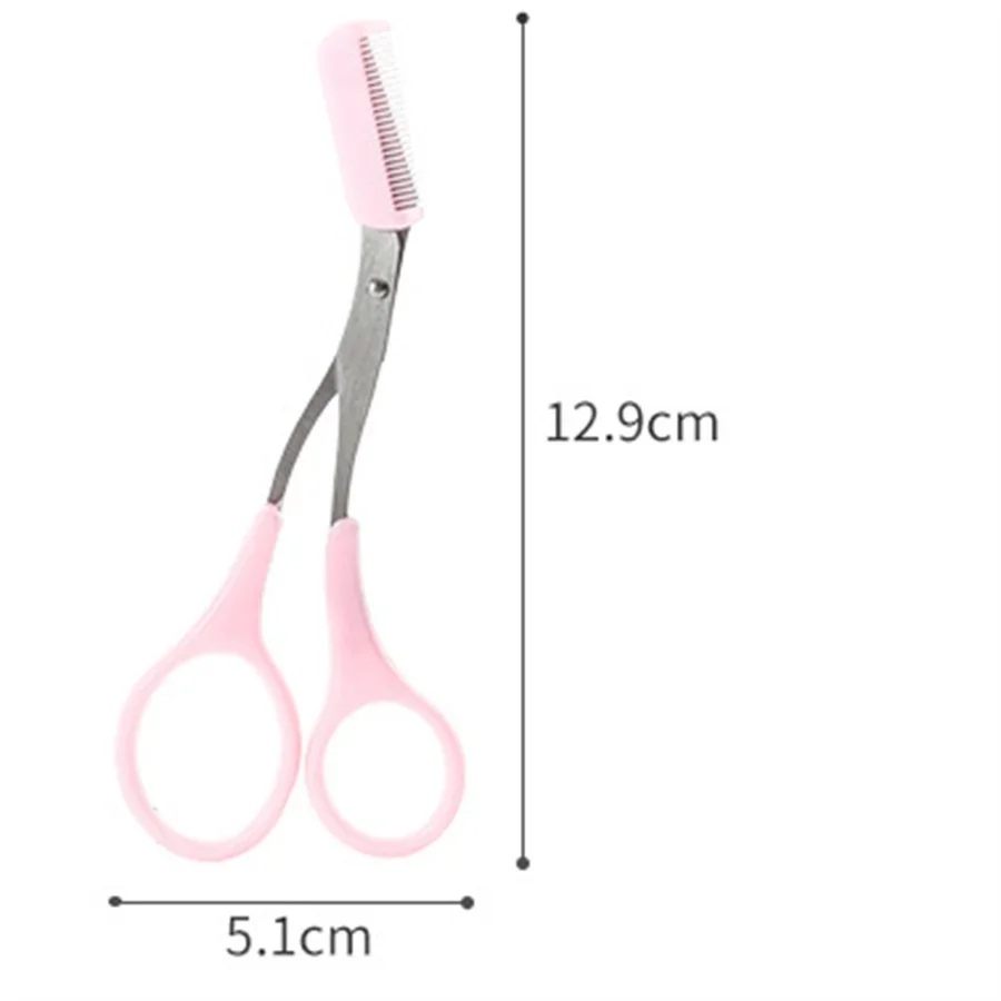 

200Pcs Eyebrow Trimmer with Eyebrow Comb Trimmer Small Eyebrow Trimmer Beauty Scissors Beginner Beauty Scissors RX