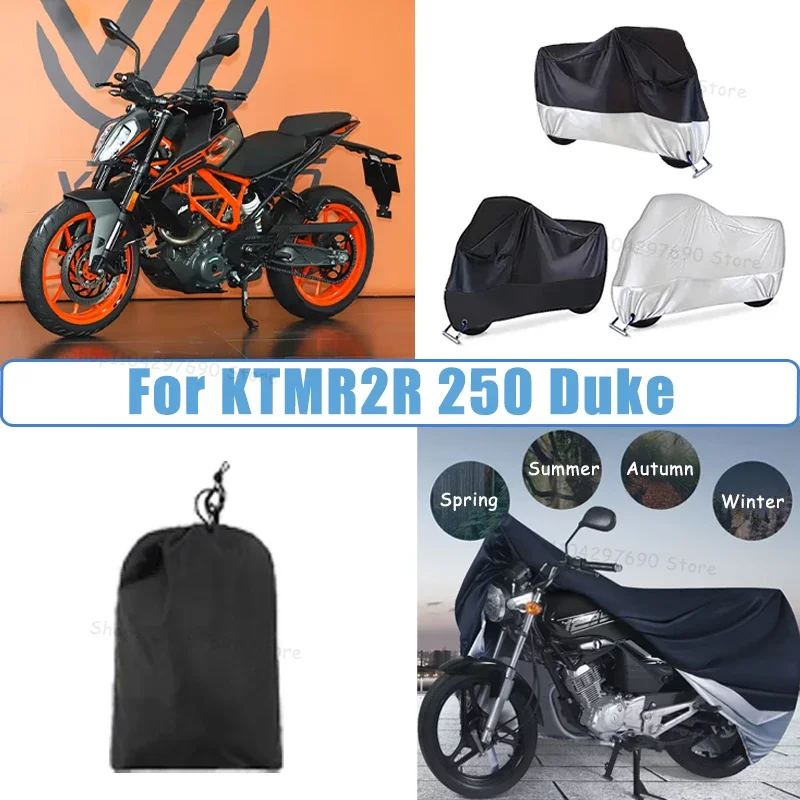 210D Oxford Motorcycle Cover Waterproof All Season UV Protection For KTMR2R 250 Duke Anti-Tear Windproof Motorbike Cover