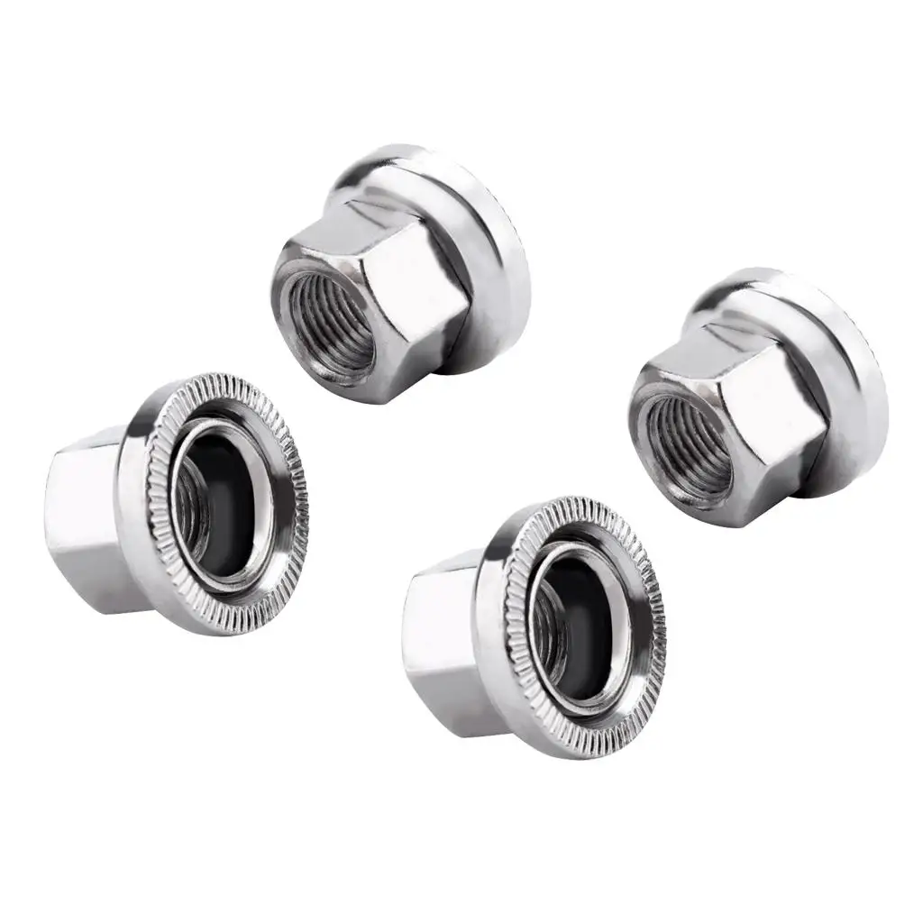 4 M10 Mountain Bike Wheel Skewer Nuts BMX Bolts Accessories