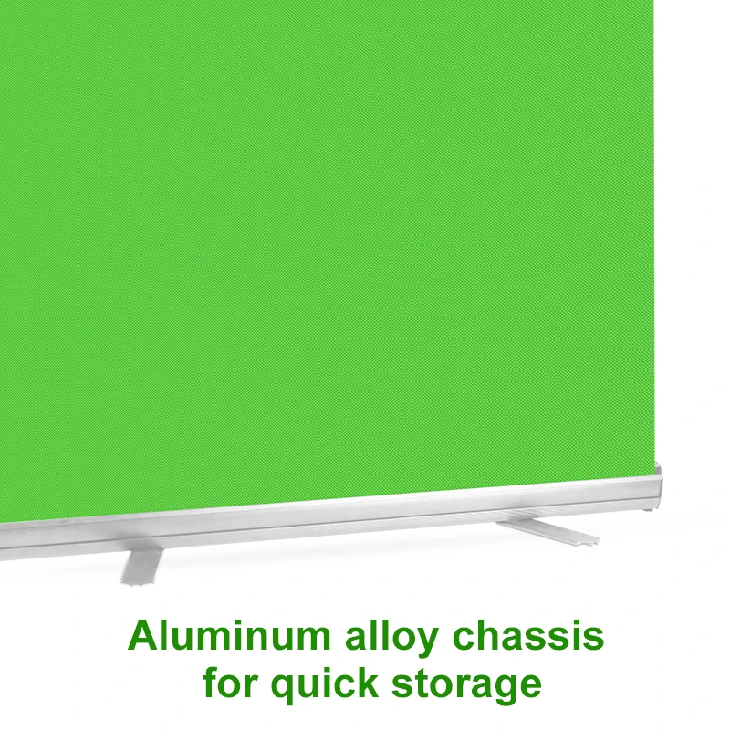 100% Polyester Green Screen,Wrinkle-Free Backdrop With Stand,Pull-Up Type Chroma Key Screen For Photography Stream Online Video