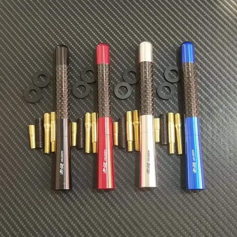 자동차 지붕 탄소 섬유 안테나, 12cm 라디오 공중 안테나, FM/AM 금속 수신 안테나, Honda Mugen용 짧은 마스트 안테나