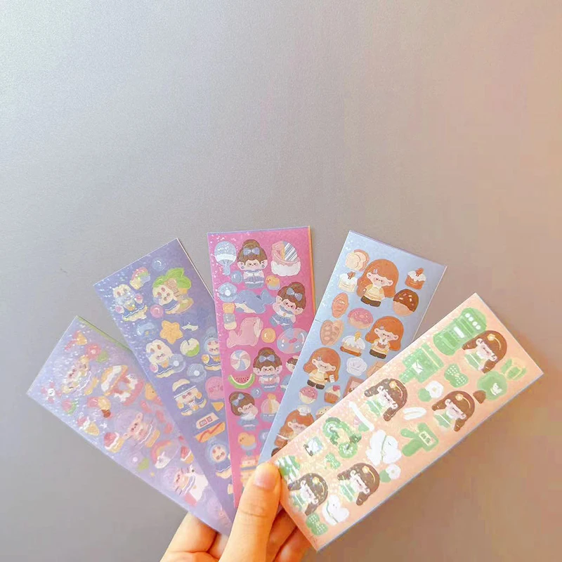 25 pcs Kawaii Shiny Cartoon Various Style Card Cute Girls Mini Decoration DIY Stickers For Scrapbook laptop Phone (Big Sale!)