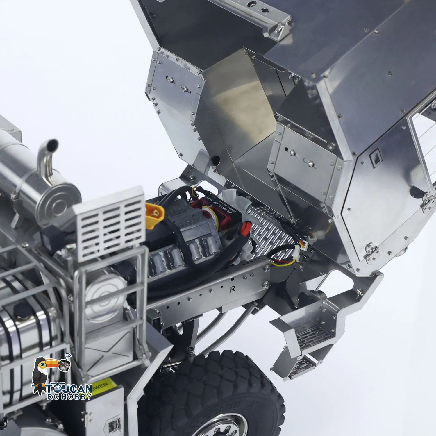 ScaleC RCミリタリートラック T815 1/14 8x8 メタルリモートコントロールオフロードRCクローラー 3スピードライトサウンドシステム ST8 RCおもちゃモデル