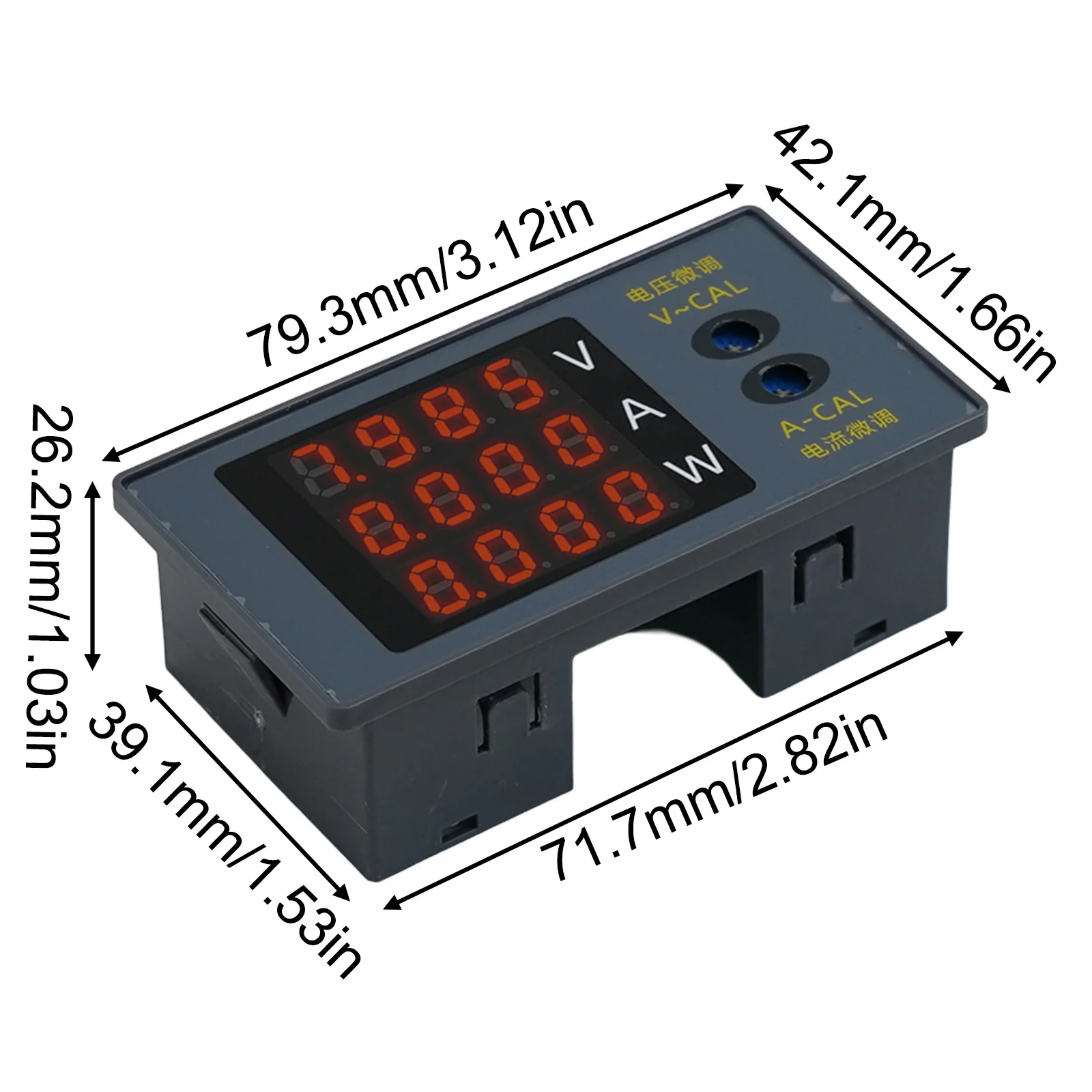 3in1 Digital Measurement Device DC 0100V 10A for Effective Monitoring of Electrical Parameters and Performance