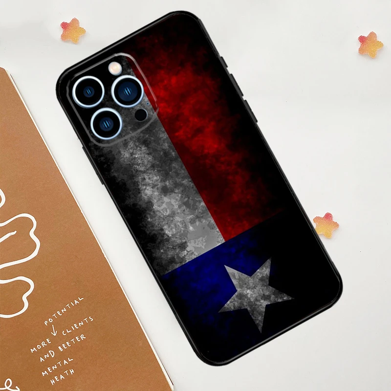 Texas Flag Case For iPhone 15 16 14 13 12 11 Pro Max Plus X XR XS 12 13 Mini Cover Accessories