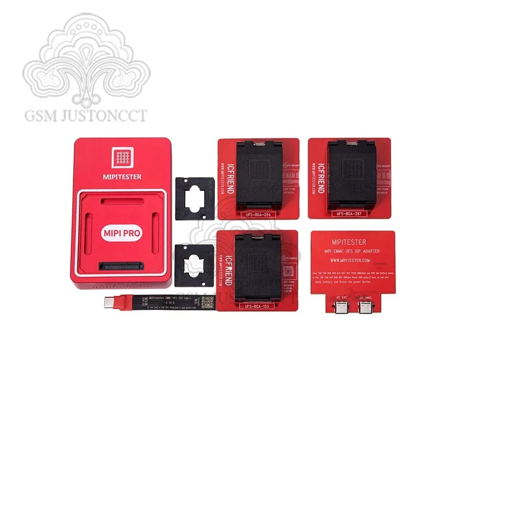 

Original MIPITESTER / MiPi Box Max /MIPI PRO box +UFS-BGA153+UFS-BGA254+UFS-BGA297+Emmc 9 in 1 +ISP Adapter Tool + isp cable
