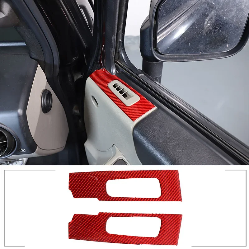 

For Hummer H2 2003-2007 soft carbon fiber car door air outlet frame panel decoration sticker interior accessories