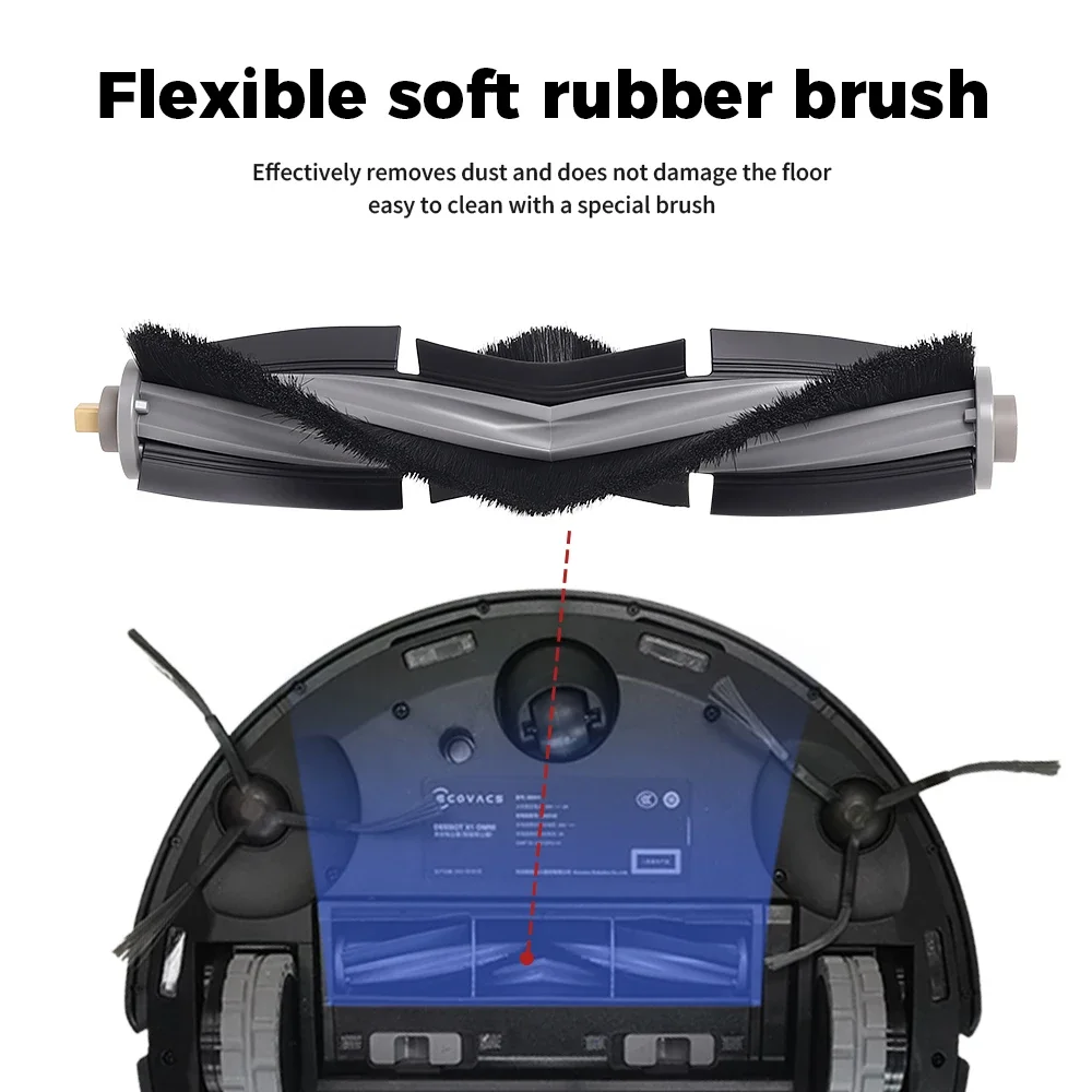 مرشح فرشاة لـ Ecovacs Deebot X1 OMNI/TURBO,T10 OMNI/TURBO/X1S PRO صندوق الغبار الجانب الرئيسي فرشاة تصفية ممسحة خرقة أكياس الغبار أجزاء الممسحة