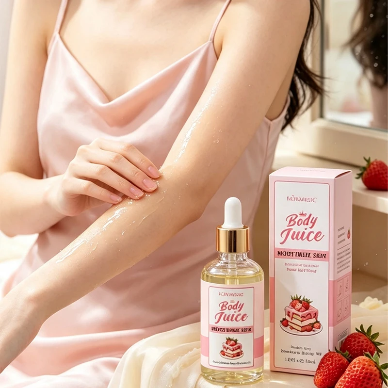 Strawberry Cake Moisturizing Body Oil 50ml Nourishing Relieve Dry Skin Smooth Soft Skin Quickly Absorb Non-sticky Body Care Oil