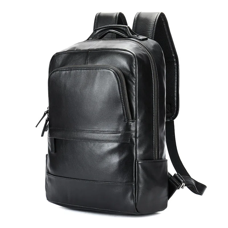 

New Arrivals Cow Leather Backpack For Men Male Genuine Leather Laptop Travel Backpack 14 Inch Daypack School Bag Men Male Large