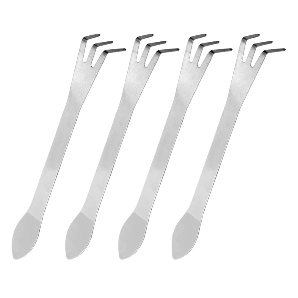 

4Pcs Garden Rake Mini Stainless Steel Bonsai Cultivator Hand Tool Loosen Soil Small Weeding Rake Garden Cultivator Hand Tool