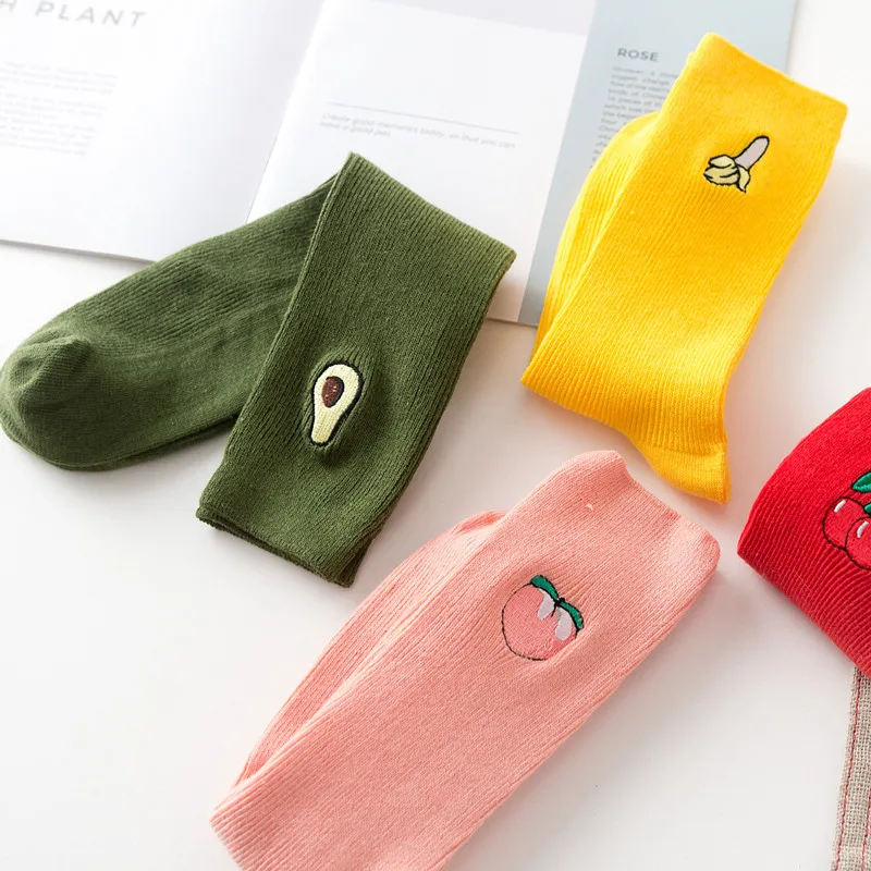 1 pair Hot Colorful Watermelon red triangle socks Funny Men Women Socks Cotton Crew Lovers Socks Cartoon Casual Colorful