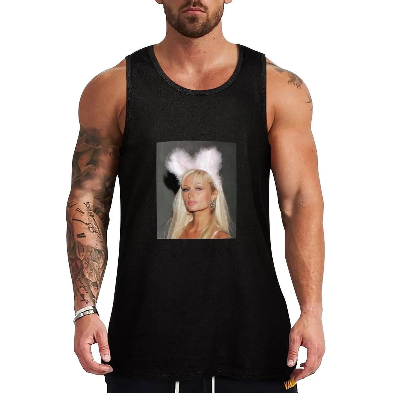 Camiseta sin mangas Paris Hilton, camiseta sin mangas holgada, informal, para uso diario, sin mangas, para verano