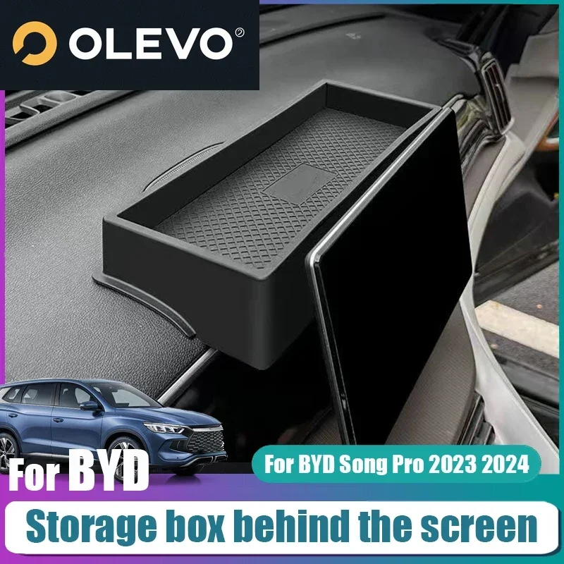 جديد لـ BYD Song Pro 2023 2024 صندوق تخزين تعديل السيارات خلف الشاشة صندوق تخزين خلف شاشة الملاحة