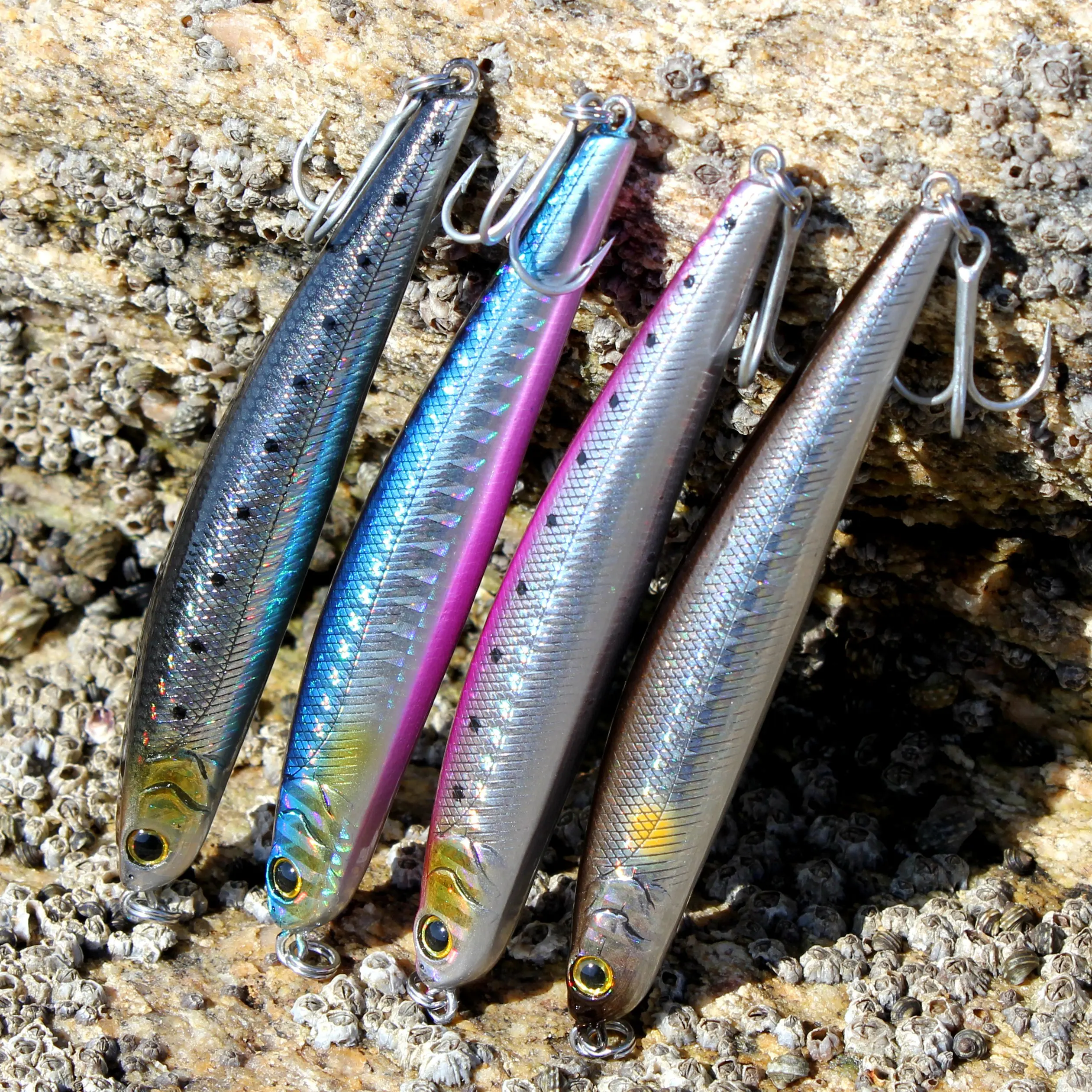 AOCLU Sinking Stick Pencil Wobbler 9cm 28.3g Hard Bait Bionic Lure Bass Fresh Saltwater VMC Hook Deep Sea Boat Rock Fishing
