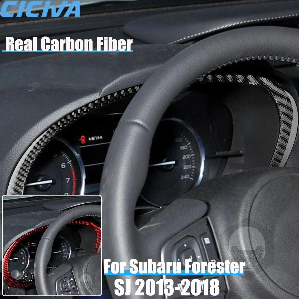 

Автомобильные аксессуары из настоящего углеродного волокна, рамка спидометра, мягкая наклейка для Subaru Forester SJ 2013 2014 2015 2016 2017 2018