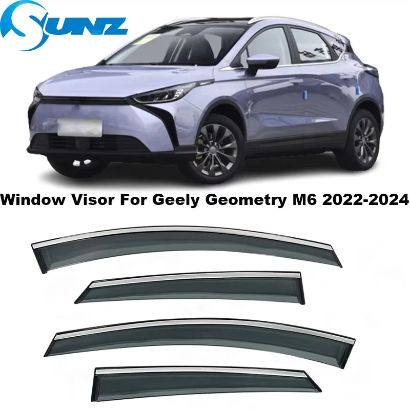 Side Window Deflector For Geely Geometry M6 2022 2023 2024 Car Weather Shield Window Visor Rain Cuard Deflector Sun Rain Guard