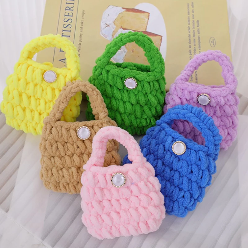 Cartoon Cute Knitting Bag Bluetooth Earphone Protection Case Kawaii Portable Mini Storage Bag Creative Cute Earphone Bag